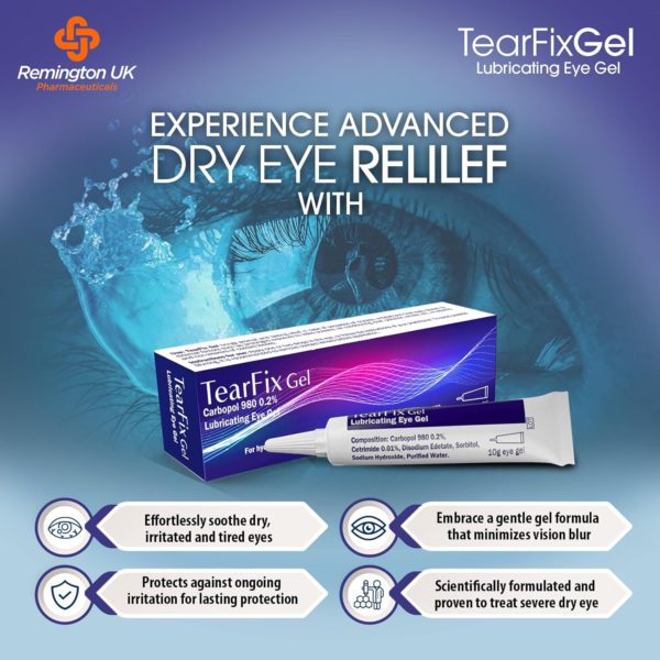 TearFix Gel - Scientifically formulated and proven to treat severe dry eye, and eye irritation